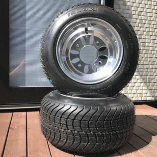 バギー・ジャイロ・トライクなど　8Ｊ×10インチホイル 　PCD135　PCD変換スペーサー付き(1.8cm厚)135→110　の画像