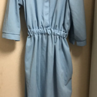 スカイブルー　ロング ワンピース　XL