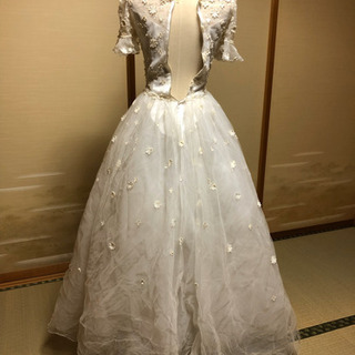 ❣️最終値引❣️a ウエディングドレス チュール 中古 材料用の画像