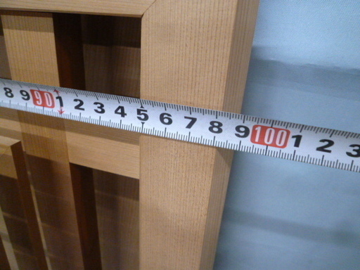 新品 天然木材 桧 万本格子 玄関引戸 ランマ アンティーク 昭和 欄間