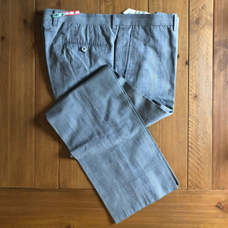 テイジンメンズショップ ウエスト100 グレンチェック パンツ スラックスの画像