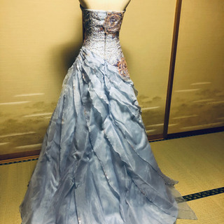 ❣️最終値引❣️ｍ 水色オーガンジードレス 中古 材料用の画像