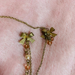 値下げしました☆ リボン🎀パーツ付ネックレスの画像