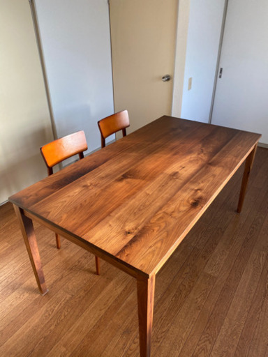 無垢材ダイニングテーブル＆天然木椅子セット