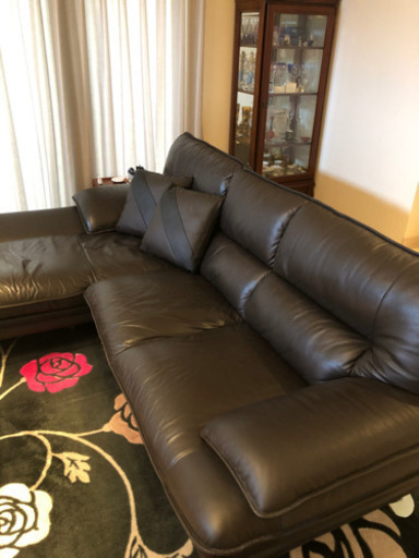 ニトリ 本革L字ソファー