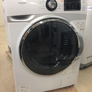 J346 5か月保証付き！IRIS OYAMA アイリスオーヤマ ドラム式洗濯機 HD71-W/S 7.5kg ホワイト/シルバー 左開き 2019年製 クリーニング 動作確認済み