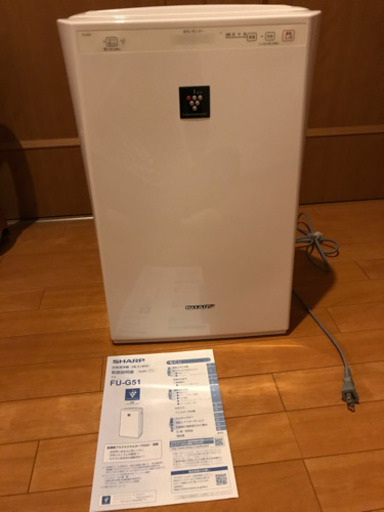 空気清浄機　SHARP FUーG51ww