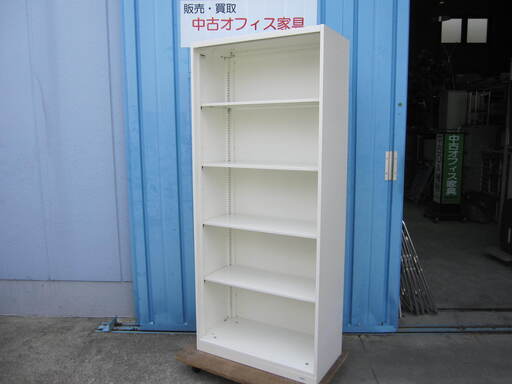 オープン書庫　ホワイト　オカムラ製ビラージュ　ホワイト　8ＶＳ194　Ｚ924