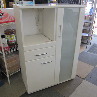 ミドルレンジボード 幅80×奥行40×高さ115 ニトリ 白/ホワイト 一口