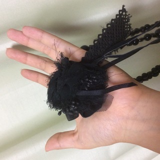 黒ロングネックレスの画像