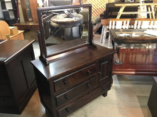 JF00607 【北海道民芸家具大量入荷】鏡台 ドレッサー サイドボード