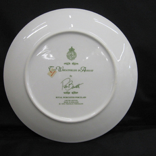 ☆ ロイヤルウースター ピーターバレット プレート THE WHEATFIELDS IN AUGUST 絵皿 札幌 北20条店の画像