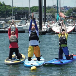 体幹を強くする！SUPyoga@小浜ヨットハーバー【夏季限定開催】SUPボード・SUPヨガ体験ワークショップの画像
