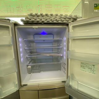 中古 パナソニック 6ドア 冷凍冷蔵庫 470L 木目調ブラウン 2012年製 470L パナソニック6ドア冷蔵庫 エコナビ搭載 中古 リサイクル