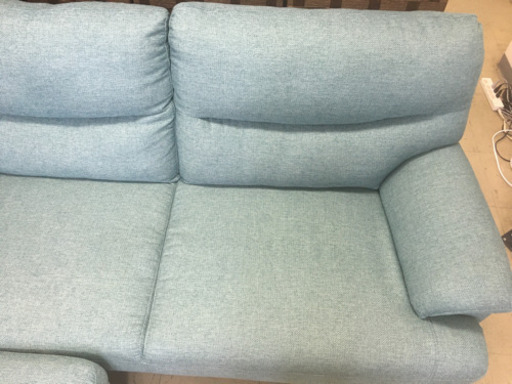 【中古品】ニトリ　ソファー　2人掛け　オットマン付き　美品