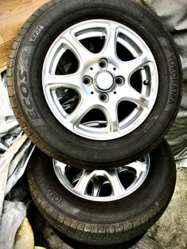 最終値下げしました‼️145/80R13★４本★ヨコハマエコス★軽自動車用アルミ付★４本‼️
