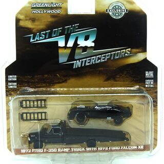 非売品 1/64 マッドマックス インターセプター フォード ファルコン Mad Max Ford Falcon XB トラックトランスポーターフォード F-350 改造の画像