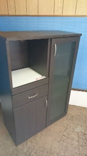 只今、商談中です。！！ニトリ（NITORI）キッチンレンジボード　食器棚　収納棚　ブラウンカラー