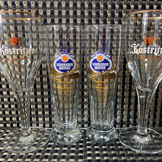 ドイツビールグラス４脚セット　シュナイダーヴァイス2脚　ケストリ...