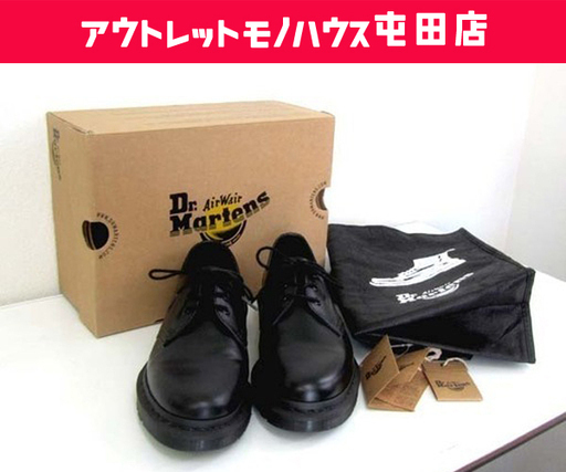 美品 Dr.Martens/ドクターマーチン 定番 3ホール メンズ ビジネスシューズ ドレスシューズ 1461 MONO BLACK レザー 14345001 UK5/24㎝