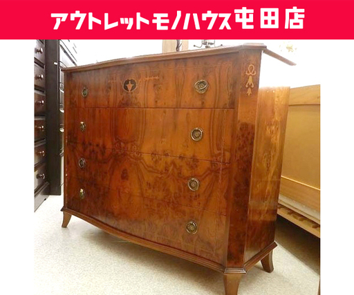 イタリアン収納チェスト 4段 リビングチェスト ☆  札幌市 北区 屯田