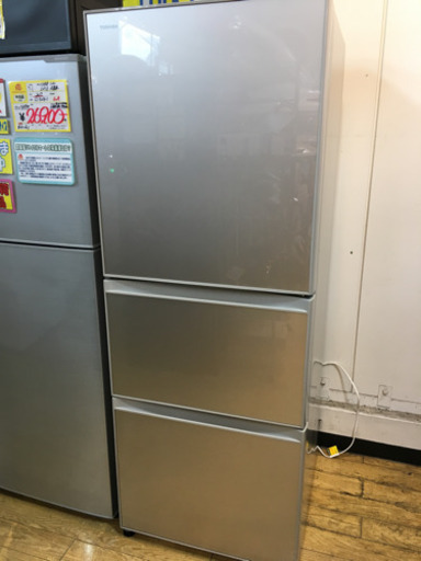 訳アリ大特価! 2017年製 TOSHIBA 330L冷蔵庫 VEGETA 東芝 GR-K33SXV クリスタルドア ジャンク