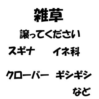 刈り取った雑草　お譲りください。
