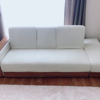 【お取引き先確定】ソファーベッド、使い方いろいろ、美品！の画像