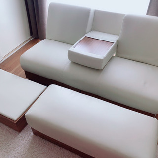 【お取引き先確定】ソファーベッド、使い方いろいろ、美品！の画像