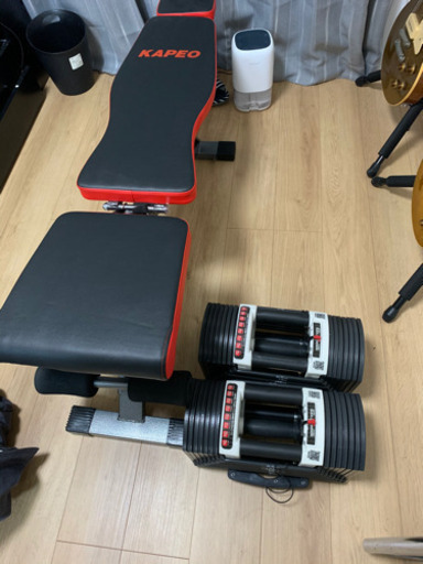 ダンベル計80kgセット　ベンチ付き　引き取り限定