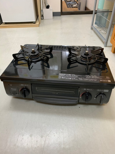 【リサイクルショップ八光　田上店　安心の3か月保証　配達・設置OK】リンナイ Rinnai KG34NBK/LP [ガステーブル 56cm幅 ブラック 右強火力 プロパンガス用]　2019年製