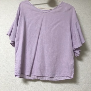 去年購入 GU パープルリネンブラウス Mサイズ