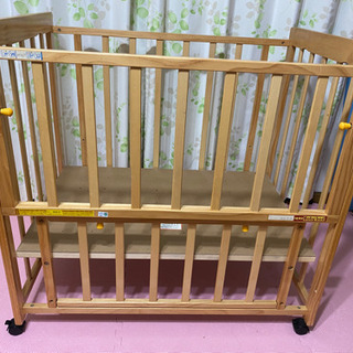 【美品】ミニベビーベッド　マットレス付き　2016年製