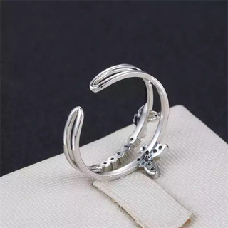 新品　リング　蝶々　シルバー　silver フリーサイズ　指輪の画像