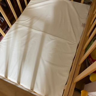 【美品】ミニベビーベッド　マットレス付き　2016年製の画像