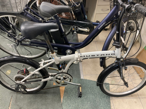 【かわいい！】　折り畳み マスタング！自転車　20インチ