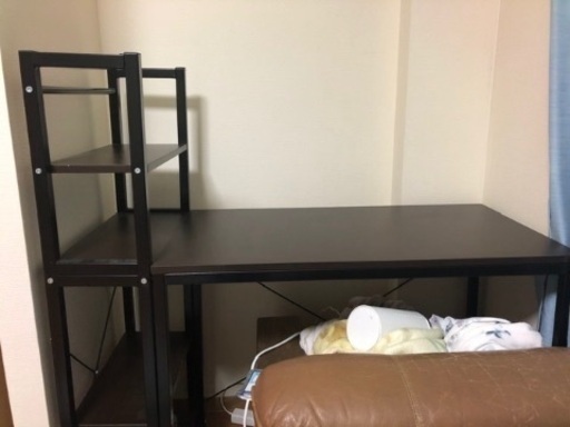 本棚付きデスク