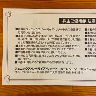 シーガイア　施設利用券の画像