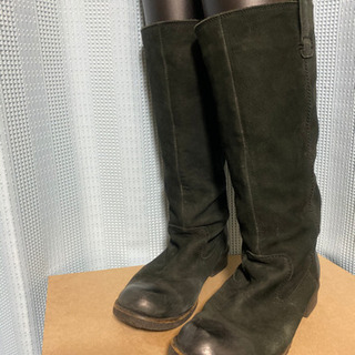 本革スエード ブーツ 24cm
