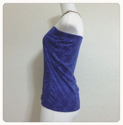 ご購入者様決定 [BLACK by moussy]レース ベアトップ 紫色 インナー