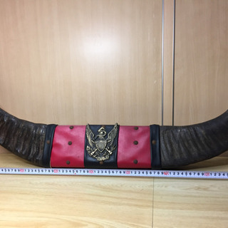 【オブジェ】水牛 バッファロー 角 置物 オブジェ アンティークの画像