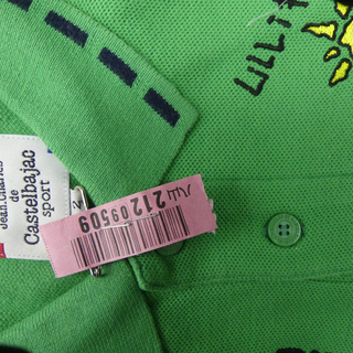 2,000円！中古castelbajacカステルバジャッククリーニングタグ付きスポーツ、ゴルフおしゃれ高級ポロシャツ刺繍の画像