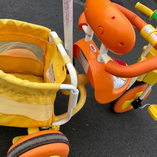 🌈点検整備OK❣️🌈【プーさん】幼児用三輪車　乗用おもちゃ🚛無料配送🚛の画像