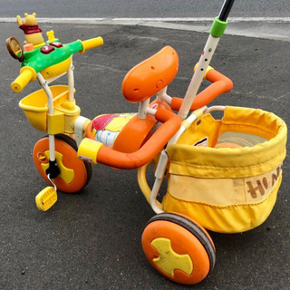 🌈点検整備OK❣️🌈【プーさん】幼児用三輪車　乗用おもちゃ🚛無料配送🚛の画像