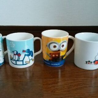 ミニオン　ミッフィー　ピングーのカップ