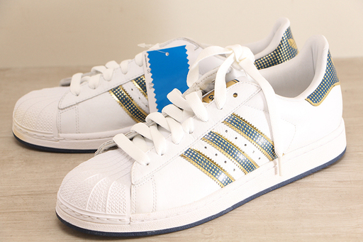 新品 自宅 長期保管品 adidas アディダス SUPERSTAR SS II BLING スーパースター MEN wht/metgol/reablu US9.5 27.5cm(P999nxY)②