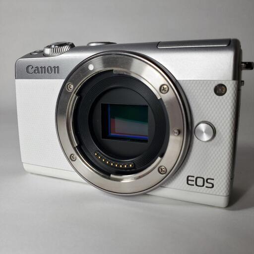 【美品】Canon EOS M100 ミラーレス一眼 標準レンズ15-45mmセット ホワイト