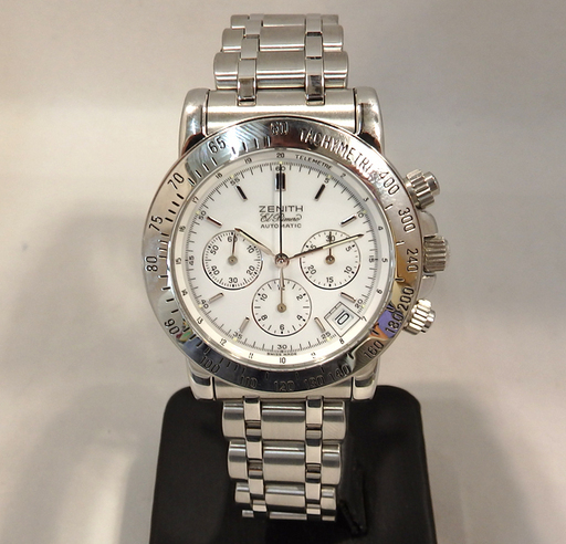 人気！ゼニス/ZENITH 01/02.0461.400　レインボーエルプリメロ　クロノグラフ ホワイト 本体のみ 動作OK/美品 腕時計