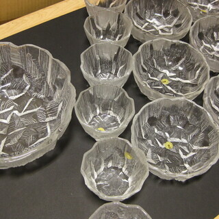 そうめんセット　六客　ホヤクリスタル　未使用新品の画像