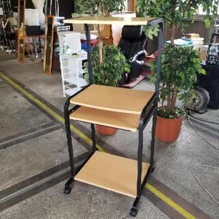 美品 パソコンデスク パソコンラック キャスター付き プリンター...
